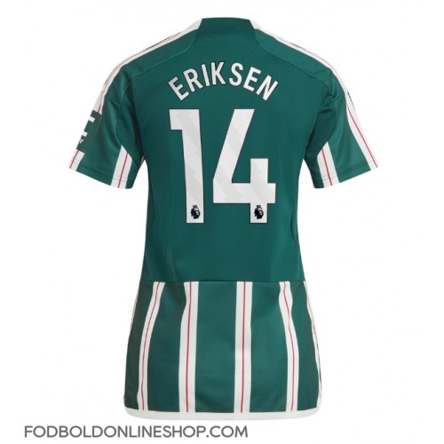 Manchester United Christian Eriksen #14 Udebanetrøje Dame 2023-24 Kortærmet